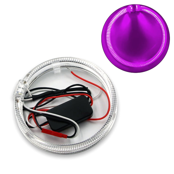 OpticFiber LED Daytime Running AngelEyes DRL HaloRings med självskyddsfunktion Passar för bilstrålkastare Vattentät Purple 2.5 inches