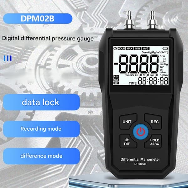 Lufttrykkmåler Digital Differansetrykkmåler Med Datalogging