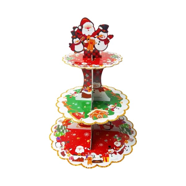 Juledessertstand Hurtig Samling Multi-lags Cupcake Serveringsbakke