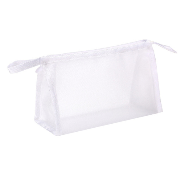 Pennväska med stor kapacitet Mesh Pennfodral Blixtlås Pennfodral Stående Case Organizer, Kosmetisk Organizer Makeup Bag