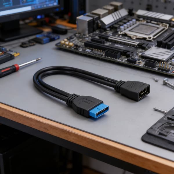 Hurtig USB3.0 19-bens han-hun-adapterkabel ideel til computerbygninger