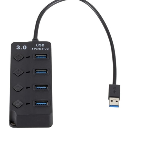 USB / Typ C Hub 4-portar USB Extender Splitter med individuella switchar för olika enheter och arbetsmiljöer null - USB interface