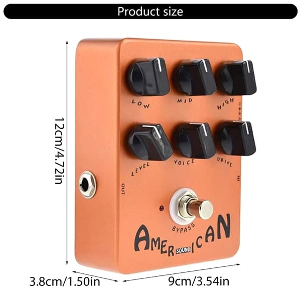 Gitarr Simulerar Distortion Ljudbox Effektpedal med Modern Tonflexibilitet
