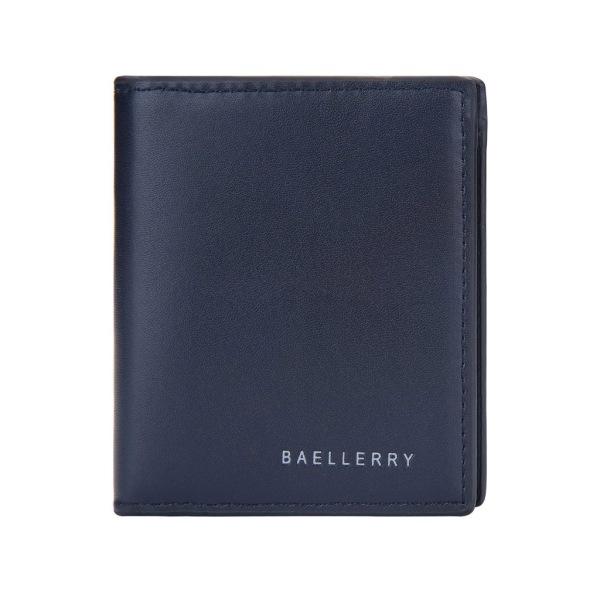 Smal vintage PU-läderplånbok för män Manlig kreditkortshållare Money Bag Pouch Blue