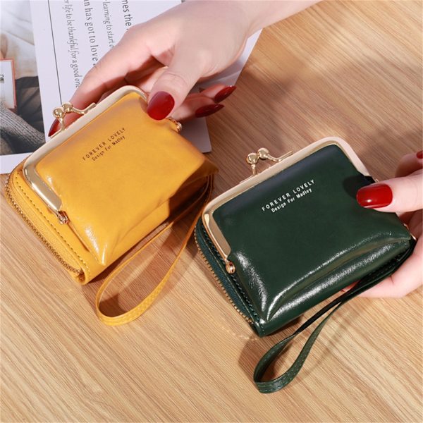 2023 Wristlet Wallet Monipaikkainen PU-luottokortti Pankkikortin haltija Nainen Tyttö Brown