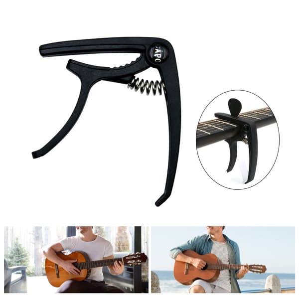 Akustik & Elgitarr Capo Tonklämma Portabel Gitarrstämmare