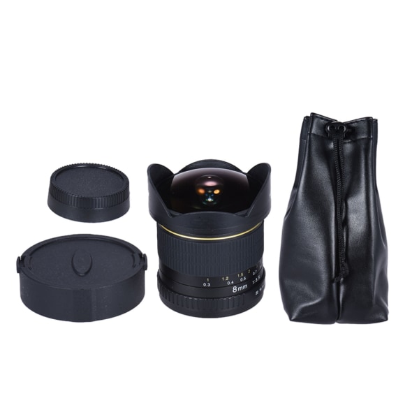 8 mm F/3.0 asfärisk cirkulär kameralins Supervidvinkel Fisheye-objektiv för 550D 650D 750D 77D 80D 1100D DSLR-kameror