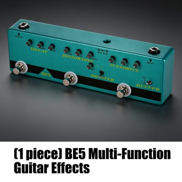 5-i-1 Guitar Effekter Stompbox med Delay og True Bypass Design
