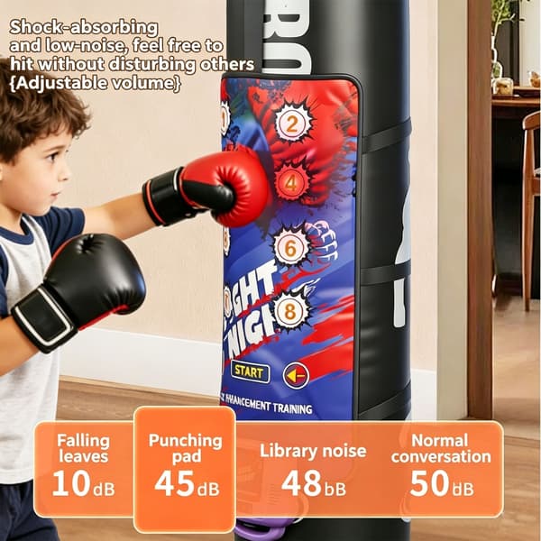Uppblåsbart boxningsset för barn med boxningsplatta, handskar och pumpleksak