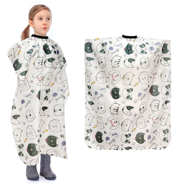 Salongkvalitet Barneklippekappe Polyester Vanntett Barneklippekappe
