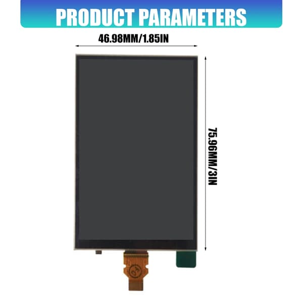 3,2 tommer semi-reflekterende LCD-modul 14-benet SPI til indlejrede systemer