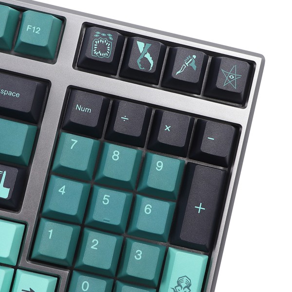 135-Key Terror Below PBT Dye Sublimation Keycaps engelska för mekaniskt tangentbord
