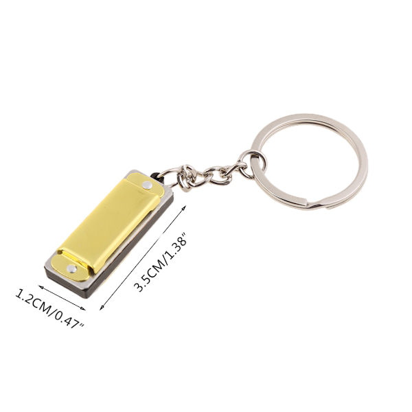 Harmonica Nyckelring Harmonisk Nyckelring Nycklar Hållare Väska Hänge Musikinstrument Black