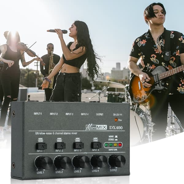 8-vejs Audio Mixer Stereo Professionel Lydmixer 5V 2A Type-C Interface