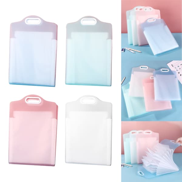 13 Pocket Expandable File Folder Trekkspillmappe for Office School White