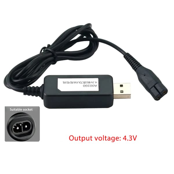 4.3V USB Strömadapter Laddningskabel för One Blade Rakapparat
