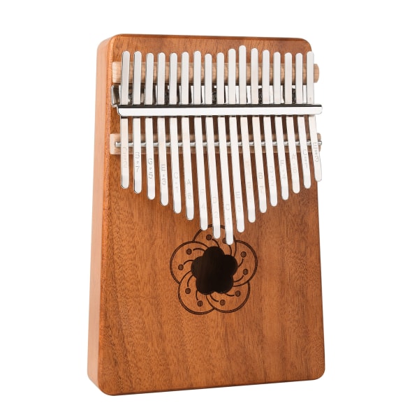 Trä Kalimba Instrument Bärbar 17 Tangenter Finger Piano Musikaliska Piano Verktyg Wood Color Note