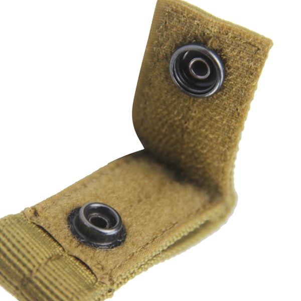 Militær D-ring adapter karabinkrok løkke stropp webbing feste stropp Brown