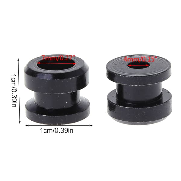 1Pari Guitar Non-slip Strap Lock Button Buckle Base Black