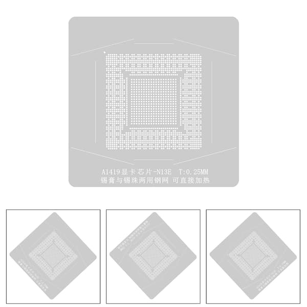 AMD GPU A1419 A13E SRLG4 BGA Reballing Stencil Kit Grafikchip GPU Pasta