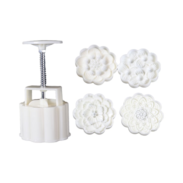 Søde blomster Form gør-det-selv kageforme Mooncake Form Mooncake Form Håndtrykværktøj Plastmateriale Bagetilbehør