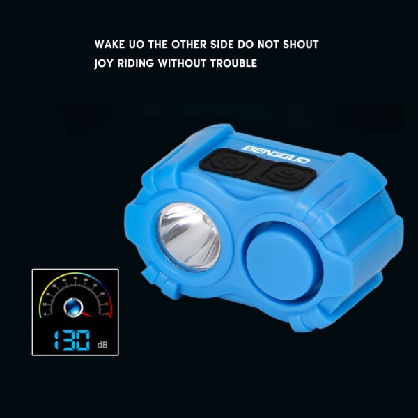 Cykelljus för nattkörning, USB-C uppladdningsbar set, vattentät cykelstrålkastare med LED-ljus för cykel Blue - 2