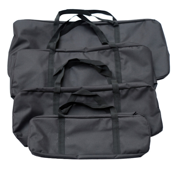 Vanntett oppbevaringspose for teltstenger - Bærbar glidelåsveske 60x31x24cm