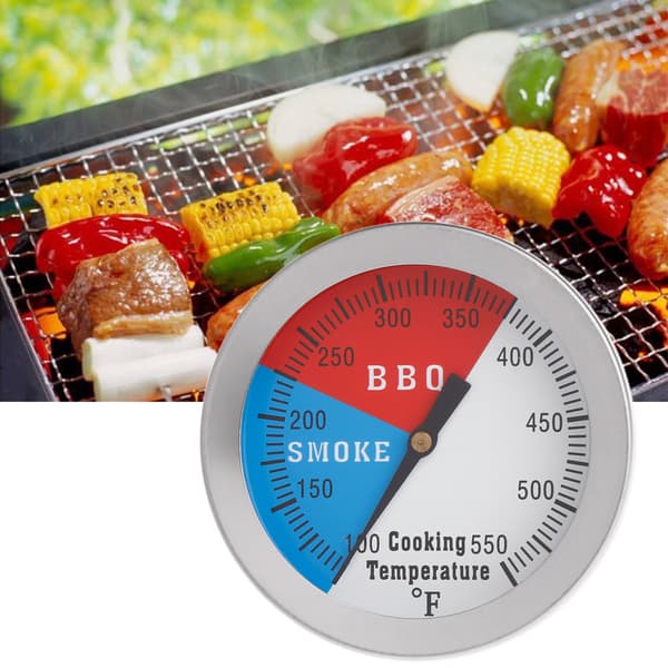 550FBBQ Termometer Måler Grill Træ Røgovn Kul Varmeindikator