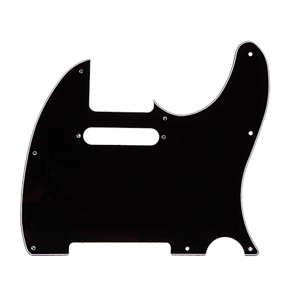 3-lagers stil elgitarr plektrumskydd scratchplatta passar Telecaster svart