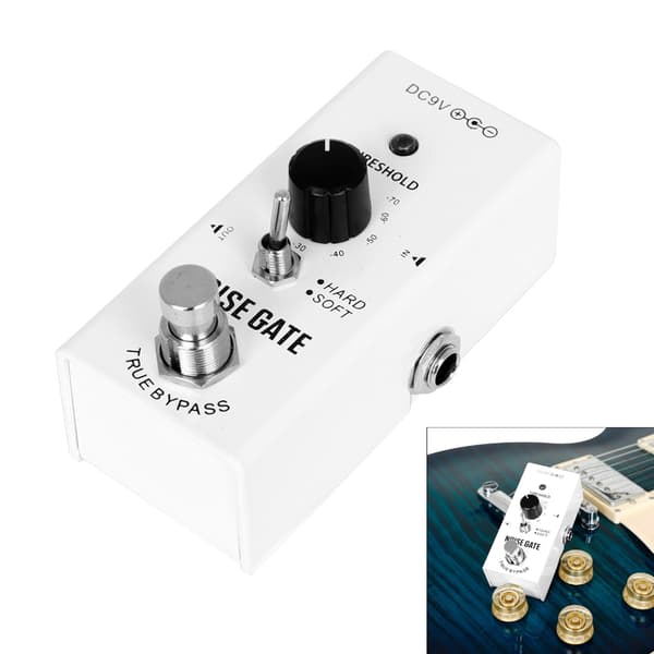 Effektpedal Aluminiumlegering Noise Gate Elektrisk Gitarpedal Støyundertrykker