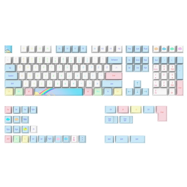 Custom PBT Keycaps 139 Keys Keycaps Dye-Sublimation Söta Keycaps CHERRY Profile PBT Keycaps för mekaniska tangentbord