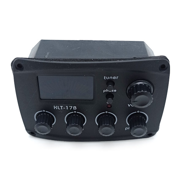 KLT17B 4-bånds akustisk gitar piezo pickup sett forforsterker LCD-tuner piezo pickup
