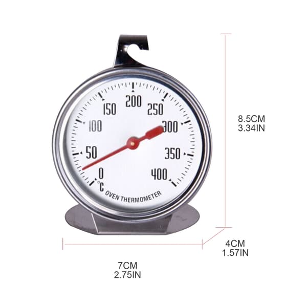 400°C Ovntermometer i rustfrit stål Mini urskive Stående temperaturmåler