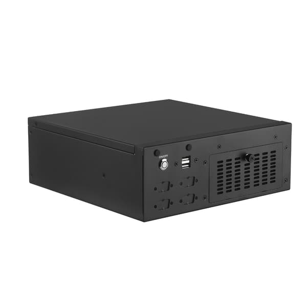 Front USB-datamaskinveske med flatt metallhus for skrivebordsområder