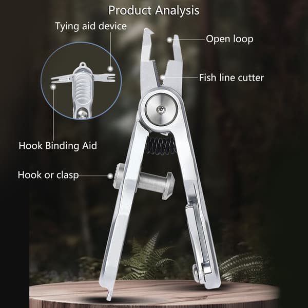 Presisjons fiskesaks linekutter med linekutterringer åpnerdesign