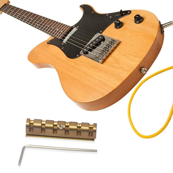 Höjdjusterbar Sadel för Gitarr Mässing Rulle Gitarr Ersättningsdel
