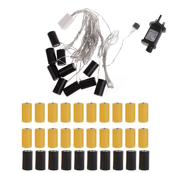 LR14 C batterieliminatorer Strømforsyningsadapter Udskift 4,5V 3V Dummy-batteri