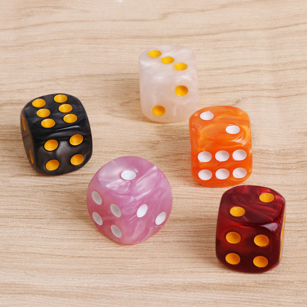 10 st/set Akryl Polyhedral Tärningar För TRPG Brädspel Red