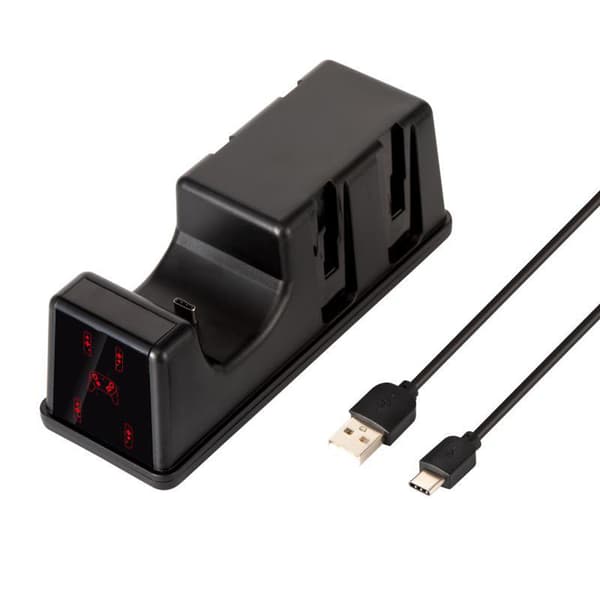 Hurtig og sikker opladningsdock 4 i 1 Joy Con-oplader til Switch Controller Hver 220MA PRO Håndtag Controller 750mA