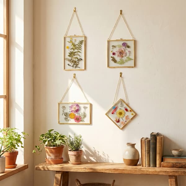 6 enheter mode metall glas bildramar lämpliga för botaniska utställningar