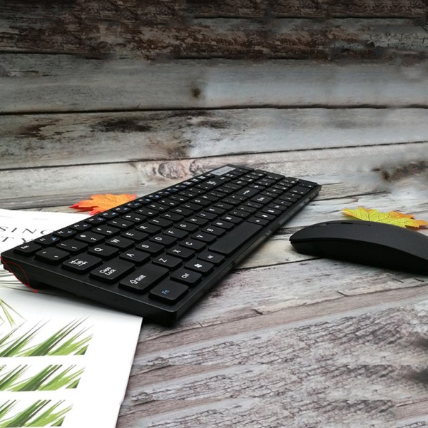Trådlöst tangentbord och mus för Tablet Laptop Smartphone Uppladdningsbart bärbart trådlöst tangentbord med nummerlapp Pink