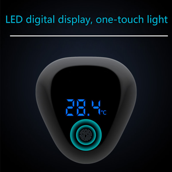 Akvarium Termometer Digital Display LED Skærm Klæbes På Tanken Ingen Kabler