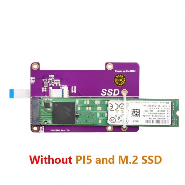 för RPi5 M.2 NVME SSD PCIE-adapter Förbättrar datahantering för 2280/2242/2230 null - 2242