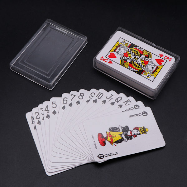 Miniatyyripeli Pokeri Pelikortit Nukketalo Mini Pokeri Pieni Pelipakka Kortit