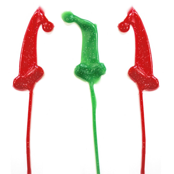 Nyhet Sticky Hand Toys Christmas Hat Formed Sticky for Palm Toys Födelsedagspresent för barn Stretchbar Knepig Hand Toy 10 Red