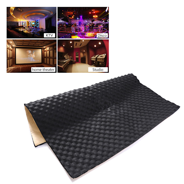 100x100cm Ljuddämpare Ljudisolering Minska Eko Reverb för Trumrum Tak 13-15mm