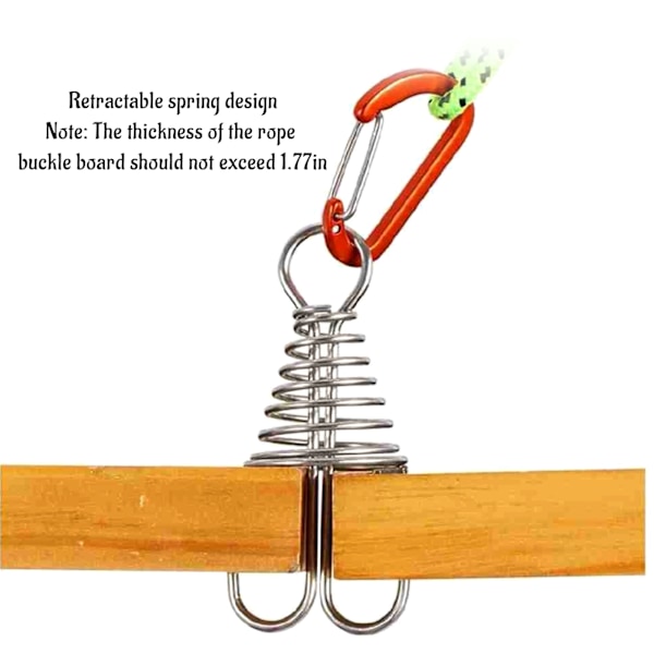 Octopus Deck Peg 10stk/sett Rustfritt Stål Telt Tilbehør Brettstift Spiral for Utendørs Reiser Camping Fotturer Vår Karabinkrok White