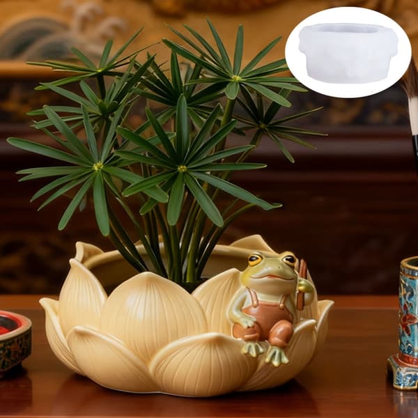 Blomsterformet silikoneform til kreative blomsterpotter og harpikshåndværk
