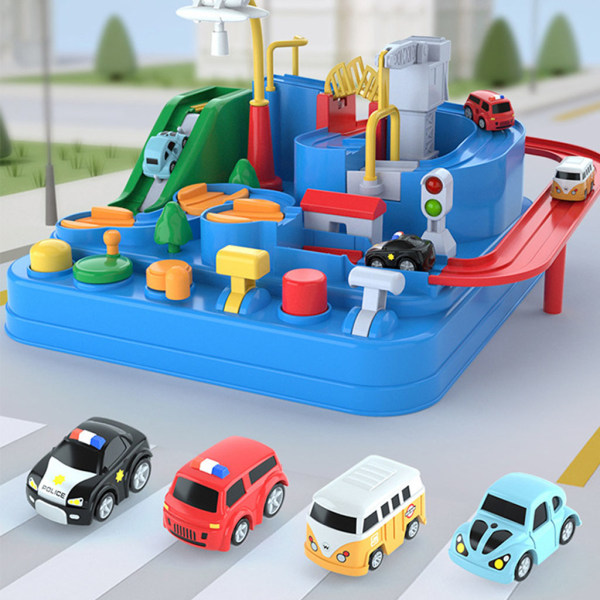 Bilspårleksaker Färdighetsutveckling Leksakslekset hjälper till att utveckla barns hjärna och hands-on förmåga (inget batteri krävs) Macaron
