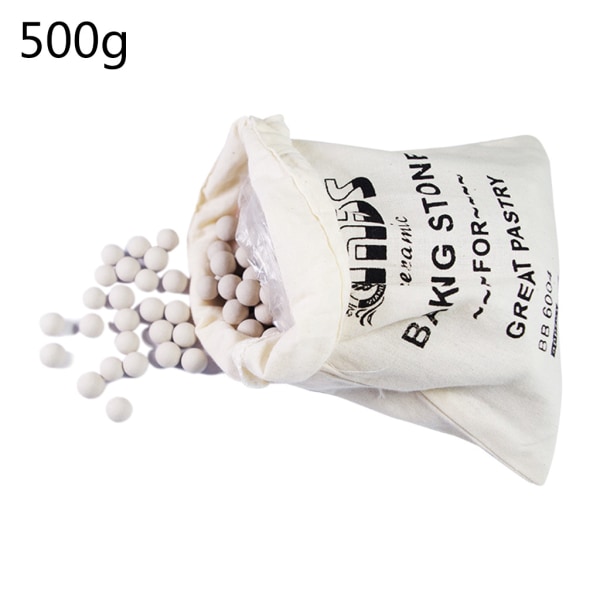 500 g Cordierite Paj Baking Beans Beads Press Stone Vikter med förvaringspåse Hög temperaturbeständighet